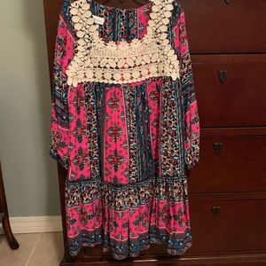 Bonnie Jean multi-colored long sleeve dress